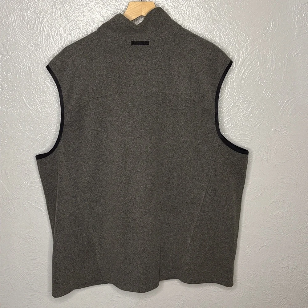 Eddie Bauer Men's Full Zip Fleece Charcoal Vest 2XL